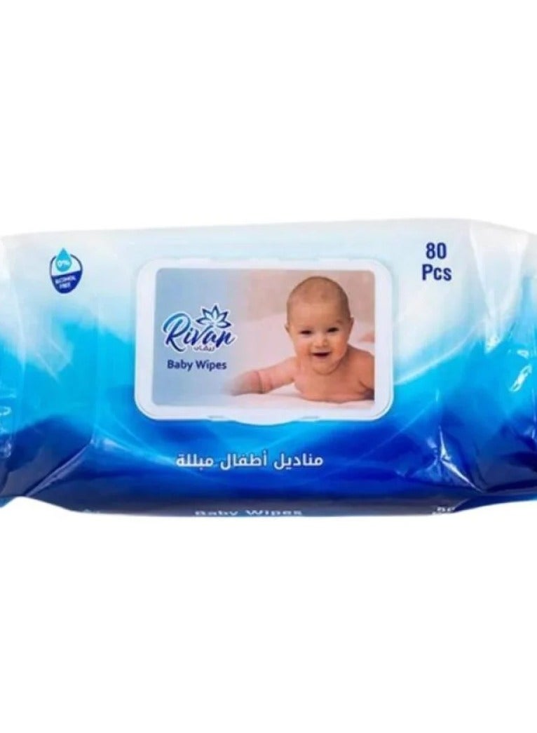 ريفان مناديل مبلله ريفان اطفال 80 منديل