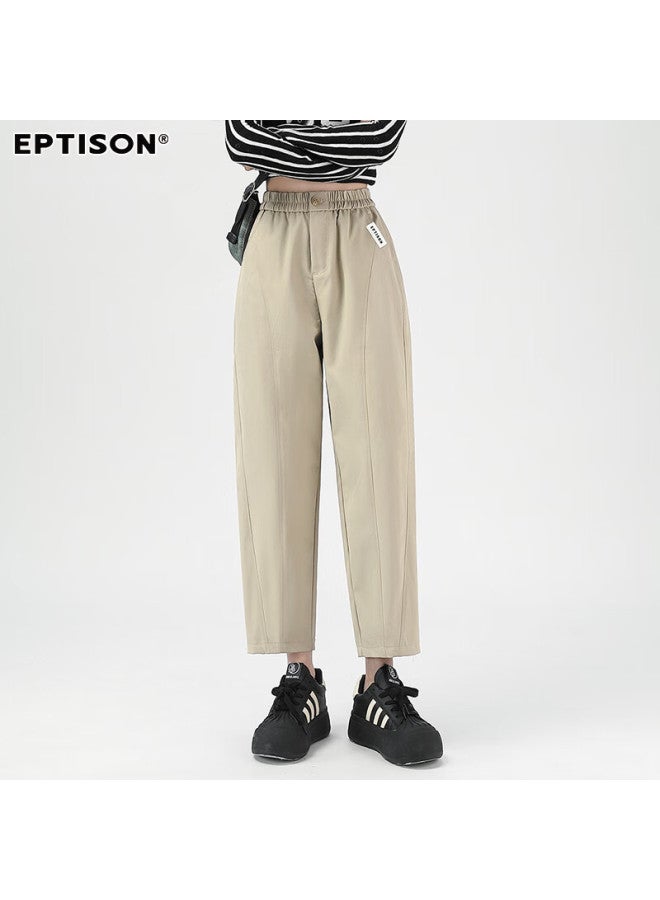 EPTISON Yipintiancheng Pee Harem Carrot Pants For Women Autumn Elastic Waist Loose Slim Fit Versatile Cropped Casual Pants - Image 1