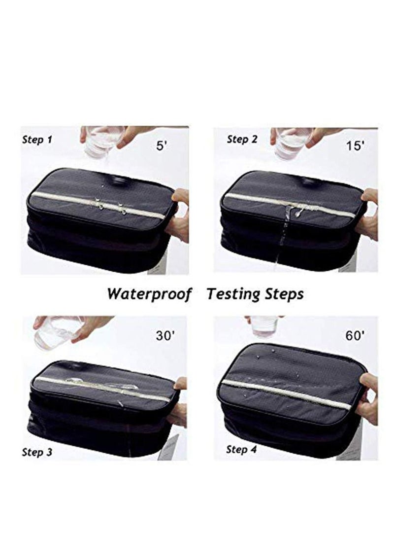 KASTWAVE Hanging Toiletries Bag Travel Waterproof Toiletry Wash Bag Hangable and Fold up Out Shaving Cosmetic Kit - Image 2