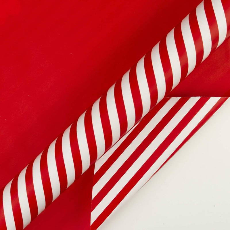 WRAPAHOLIC 30 Inch Reversible Wrapping Paper - Jumbo Roll Red and Stripes Design for Birthday, Holiday, Wedding, Baby Shower Wrap - 30 inch x 33 feet - Image 2