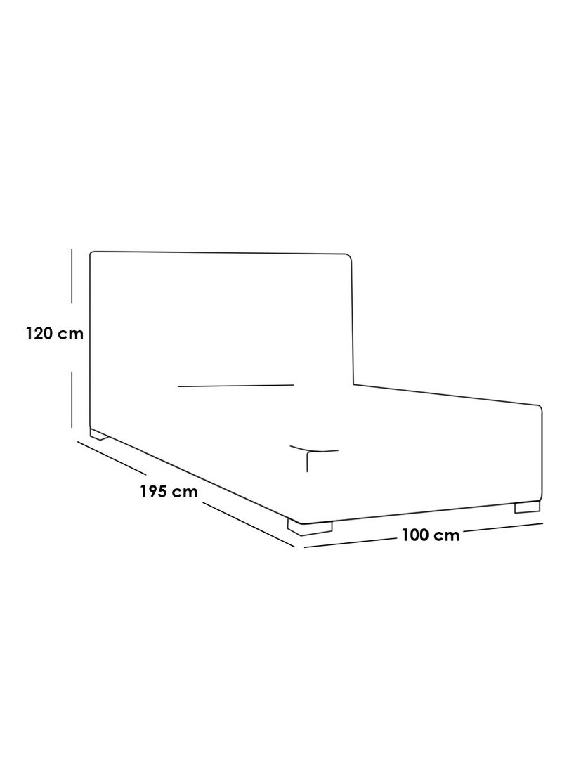 Modern Button Tufted Bed Green 100Cm  - Image 2
