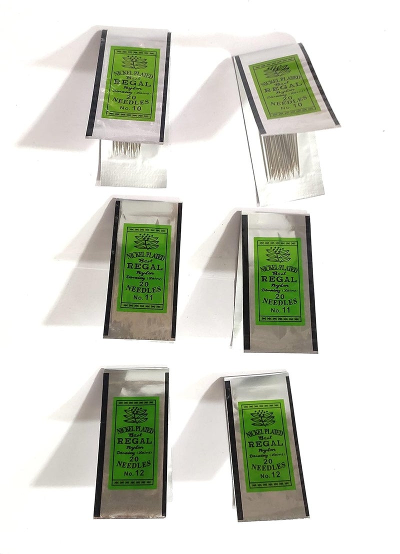 OMX Sewing Beading Needle for Hemming, Beads Zardosi Embroidery & Jewelry Making- 5 Packets. - Total 120 Needles (Size - 10, 11 & 12 (40 Pc Each)- Total 120 Pc) , Silver - Image 2
