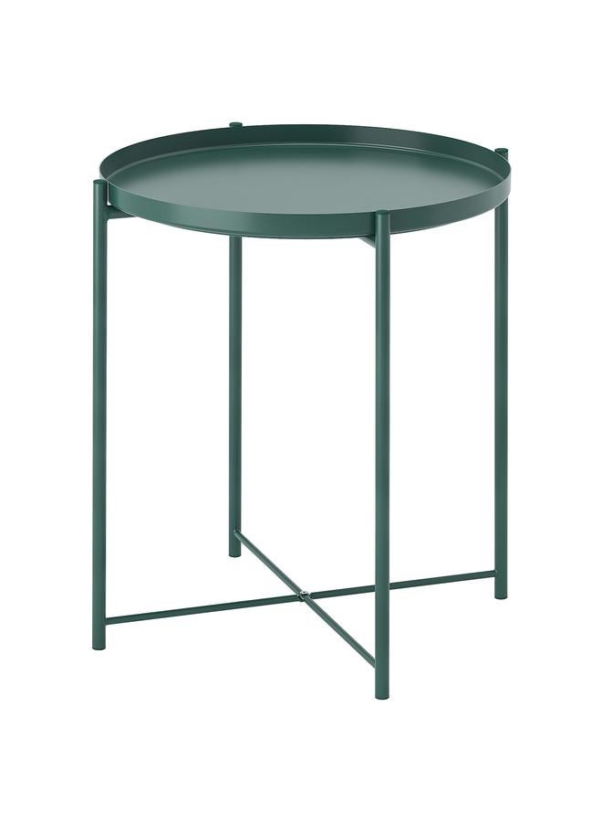 Green Tiger Tray table, dark grey-green, 45x53 cm - Image 1