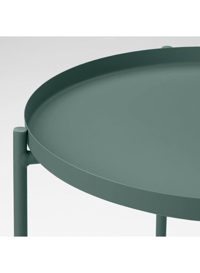 Green Tiger Tray table, dark grey-green, 45x53 cm - Image 2