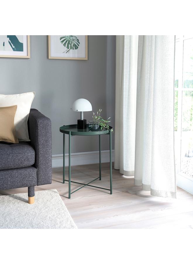 Green Tiger Tray table, dark grey-green, 45x53 cm - Image 4