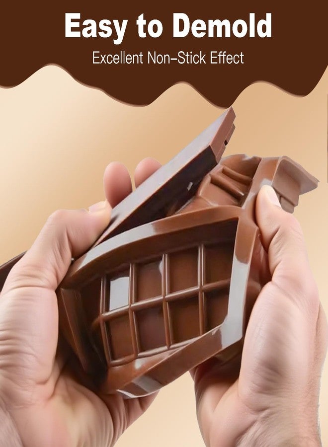 Ninsula Chocolate Molds 3P, Food Grade Chocolate Molds Silicone, Non-Stick Deep Large Chocolate Bar Mold for Dubai Pistachio, Candy, Snacks and Desserts - Image 3