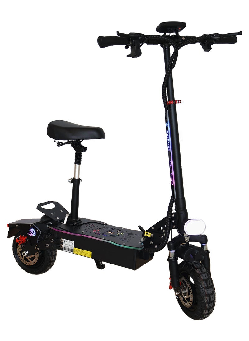Generic Z3 Pro With seat Electric Scooter 2200W Motor 48V13Ah Battery 35 to 45Km Range Max Speed 70Km/h 4 Suspension Led Lights & LCD Display  - Image 1
