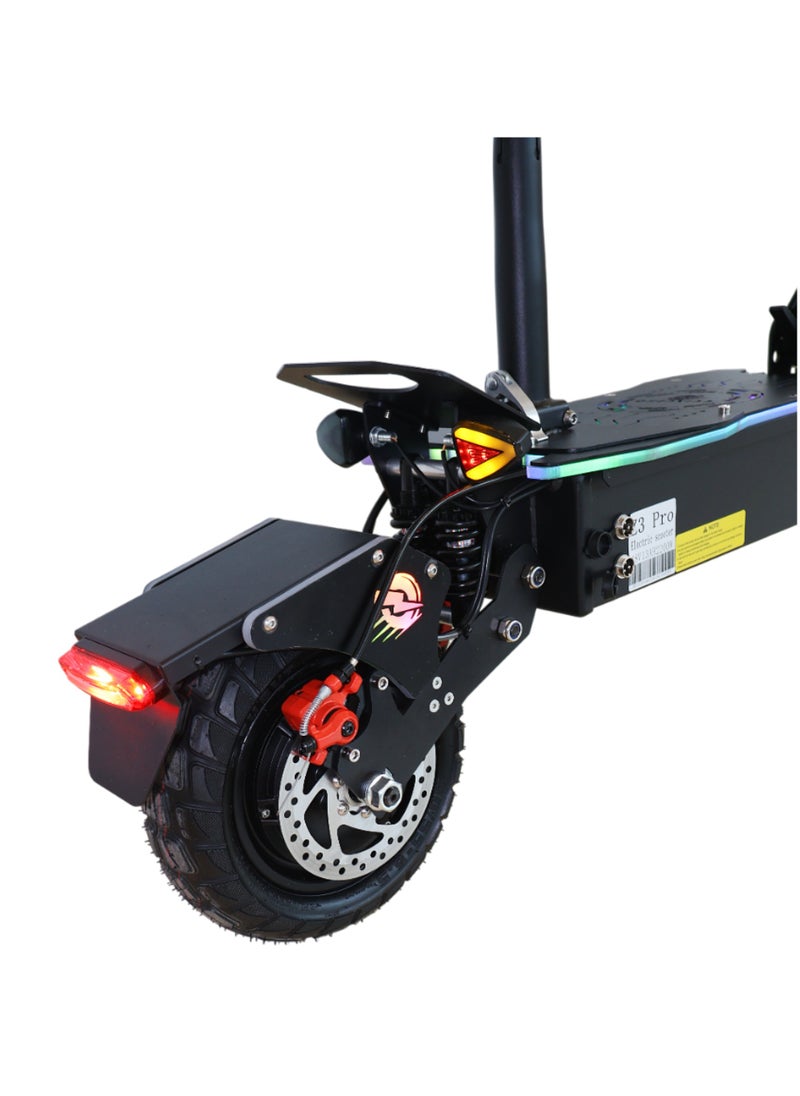 Generic Z3 Pro With seat Electric Scooter 2200W Motor 48V13Ah Battery 35 to 45Km Range Max Speed 70Km/h 4 Suspension Led Lights & LCD Display  - Image 5