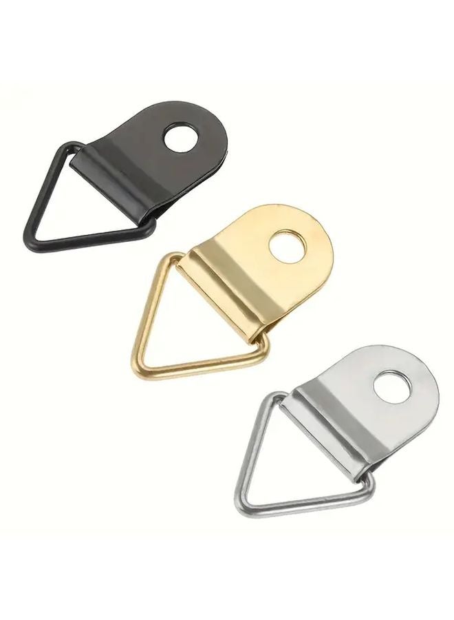 100pcs Small Golden Hook Picture Hangers 50 Hooks 50 Screws Wall Photo Frame Art Display - Image 4