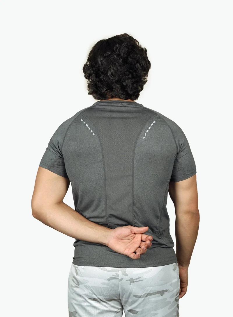 THUGFIT Grey THUGFIT EndurX Men's Slim Fit T-Shirt - Grey for Men | Best Price UAE