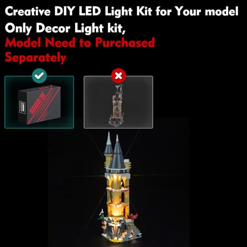 LocoLee LED Light Kit Compatible with Lego Hogwarts Castle Owlery 76430 No Models Only Light Creative Lighting Set Accessories Compatible with Lego Hogwarts Castle Owlery 76430 Set - Image 5