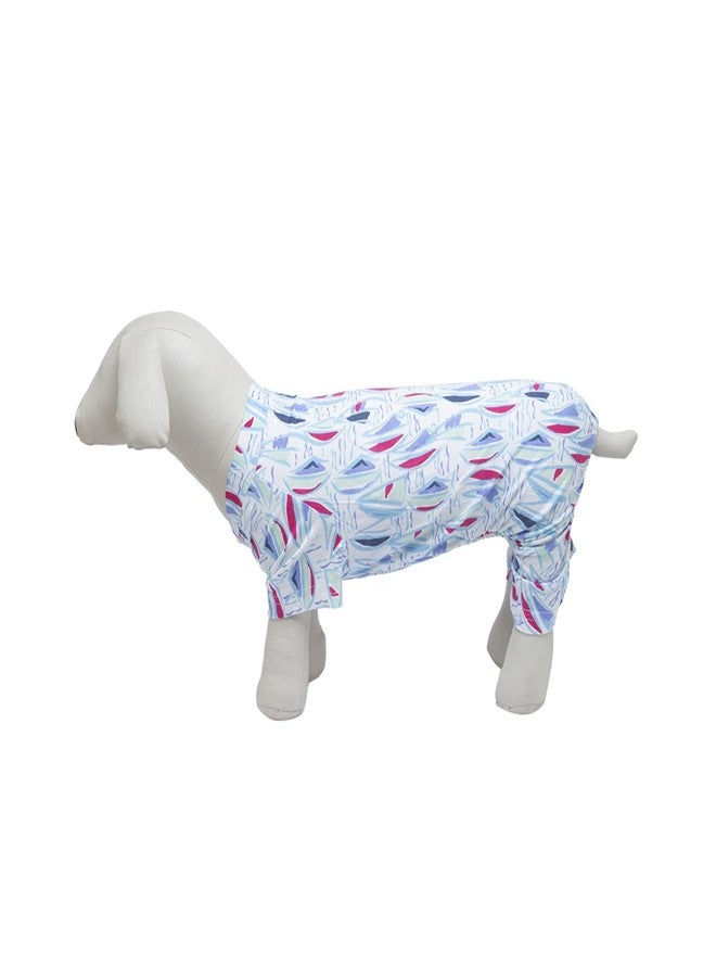 Lulala Dog Pajamas Viscose Lycra Pup Printed Jumpsuit,Breathable 4 Legs Basic Pjs Shirts for Dogs,Super Soft Stretchable Puppy Jammies,Fashion & Comfy for Boys and Girls After Surgery(18Inch,Multy) - Image 4