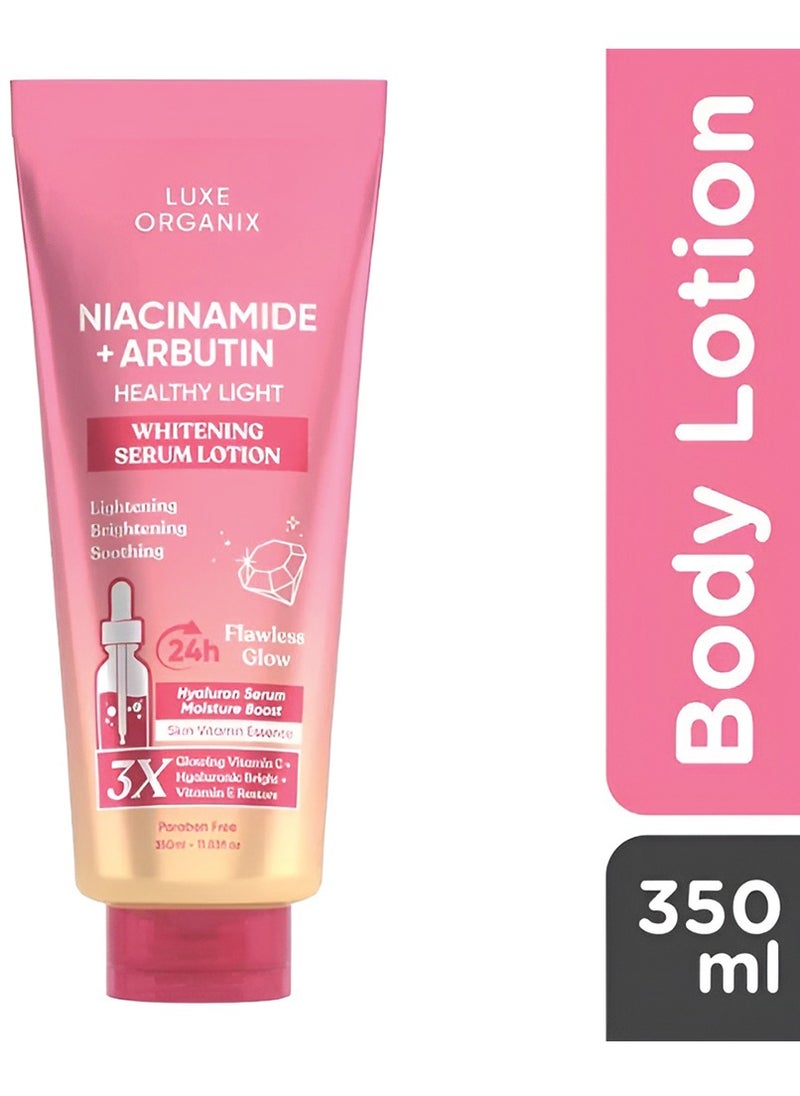 LUXE ORGANIX - Niacinamide + Arbutin Healthy Light Whitening Serum Lotion 350ml - Image 1