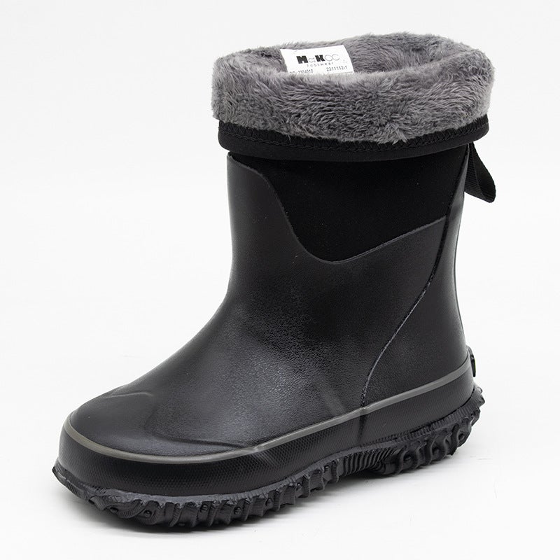 Bkmcikcc Rain Shoes For Boys And Girls, Non-Slip Water Shoes, Rain Boots For Older Children, Mid-Calf High-Top Children'S Shoes, Stormproof - Image 1