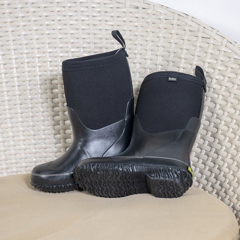 Bkmcikcc Rain Shoes For Boys And Girls, Non-Slip Water Shoes, Rain Boots For Older Children, Mid-Calf High-Top Children'S Shoes, Stormproof - Image 4