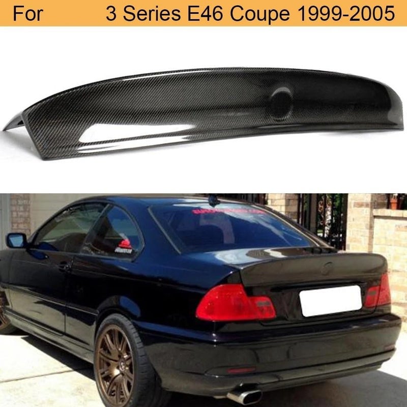 DEMULAX Carbon Fiber Rear Trunk Spoiler for BMW E46 - Image 4