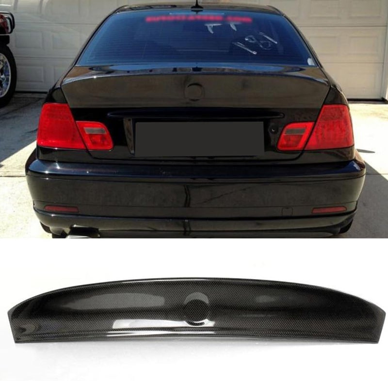 DEMULAX Carbon Fiber Rear Trunk Spoiler for BMW E46 - Image 5
