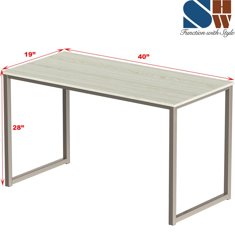 SHW Mission 40-Inch Home Office Computer Desk, Maple - Image 3