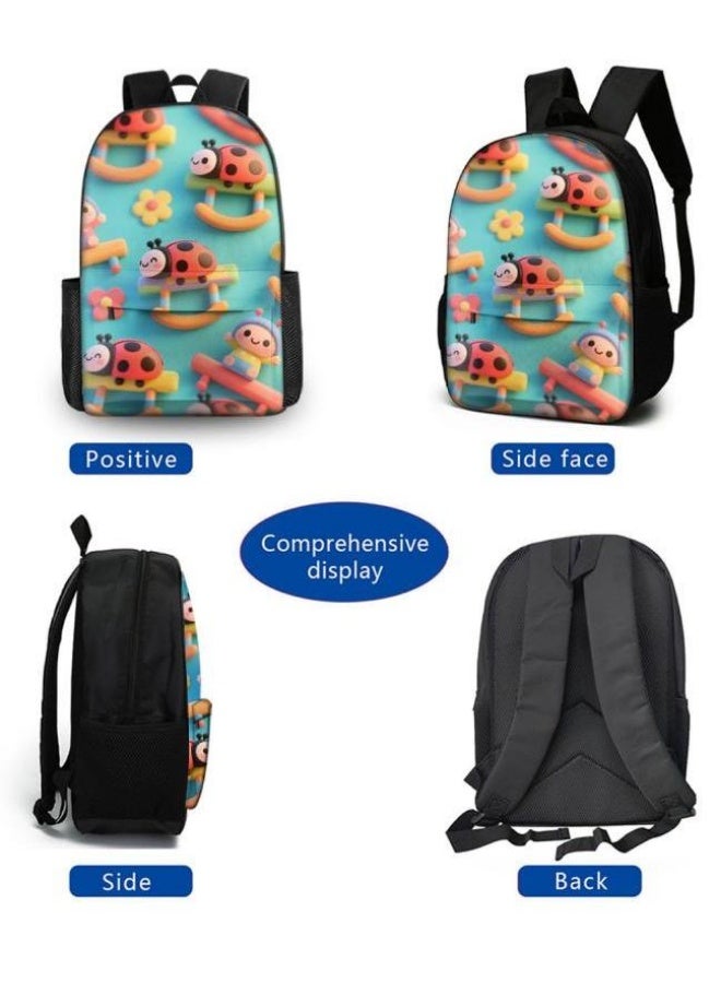 Bright Li Fire Fashion is unlimited! Cartoon bag three-piece set, suitable for a variety of scenes for students and teenagers (available for students, children, friends on outings, mountain climbing, school, etc.) - 21 - Image 3