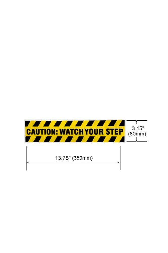 ESPLANADE eSplanade Caution Watch Your Step Sign Sticker Decal - Easy to Mount Weather Resistant Long Lasting Ink Size (13.78" x 3.15") - Image 2