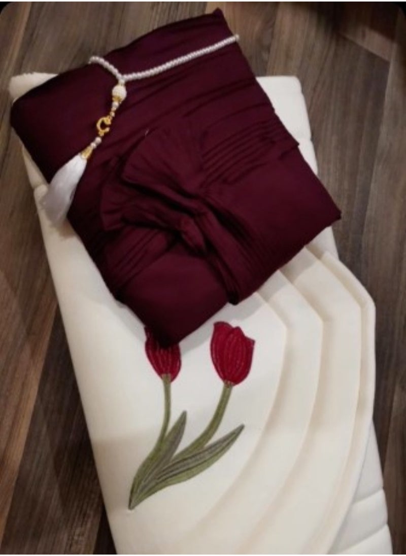 Gerenic - Women's prayer rug set with sheet, rosary and incense burner - Image 1