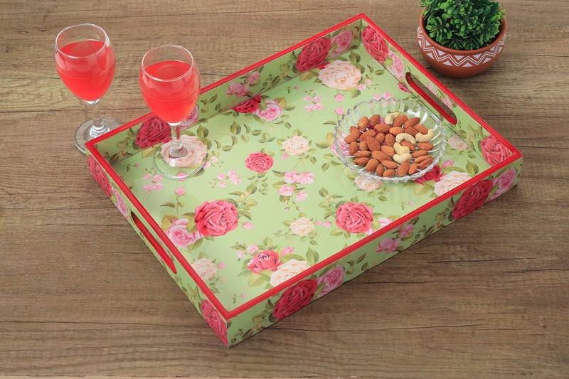 RICHTER Floral Light Green Tray - Image 1