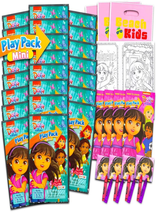 Viacom Dora the Explorer Mini Party Favors Set - Bundle with 24 Mini Dora the Explorer Grab n Go Play Packs with Coloring Pages, Stickers and More - Image 1
