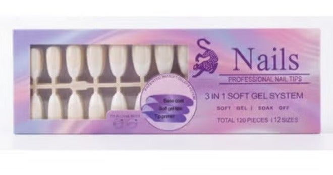 Gel Tips Press on Long Almond False Nails Premade Designed X Coat Tips Nails Full Cover Nail Tips TOTAL 120 pcs 12 sizes multi color