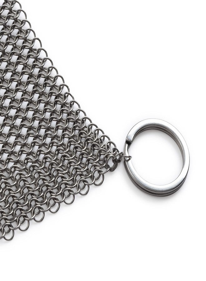 Barebones Fine Stainless Steel Cleaning Mesh Scrubber - Cast Iron Cleaner - Grill Accessories, Scrub Brush, Cast Iron Brush, Chainmail Skillet Cleaner - Image 2