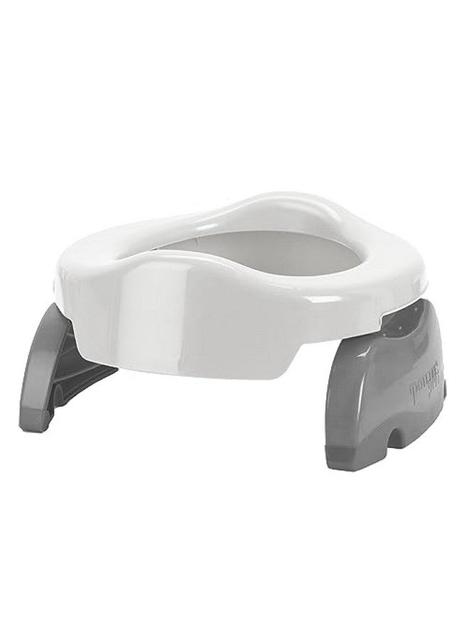 Kalencom Potette Plus 2In1 Travel Potty And Trainer Seat Dualpurpose Potty Training Toilet Seat Portable Potty For Toddler Travel With Durable Lockin Legs And Splash Guard Whitegray - Image 1
