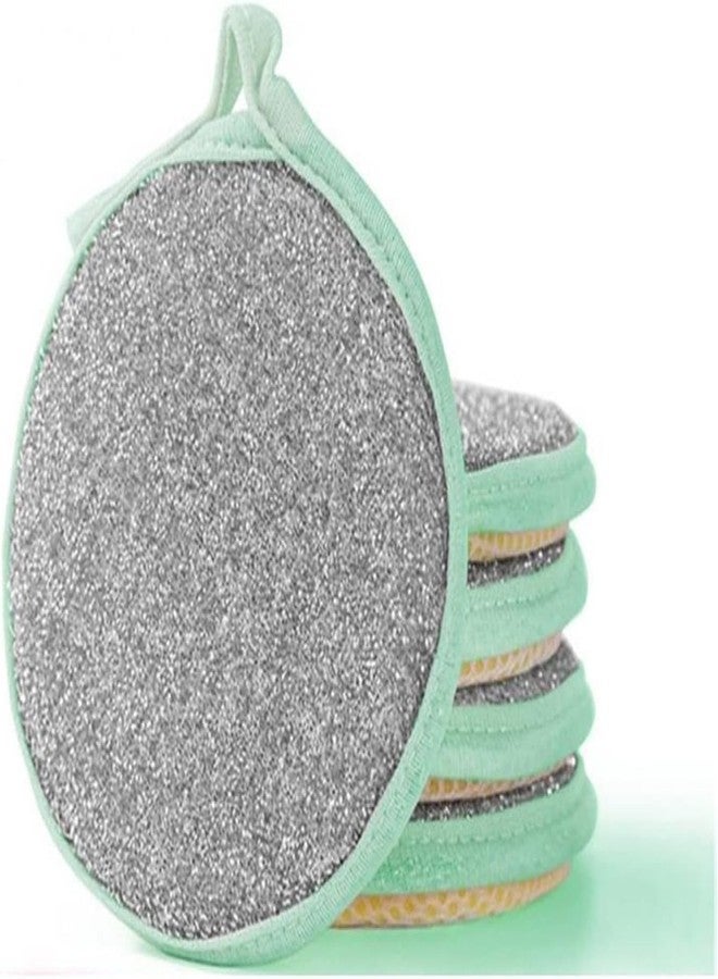 KRYLAR- Multi-Purpose Kitchen Double Side Round Dishwashing Sponge Scrubber Rag Dish Pad Cleaner Home Kitchen Cleaning Tool Sponges,Household Cleaning Tools for Kitchen Bathroom(Pack of 5) - Image 1