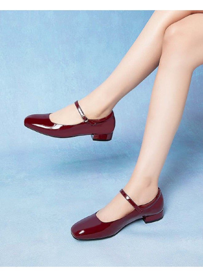 Comely أحذية ربيعية جلدية جديدة على الطراز الصيني، أنيقة وبسيطة، أحذية مسطحة للنساء - Image 1