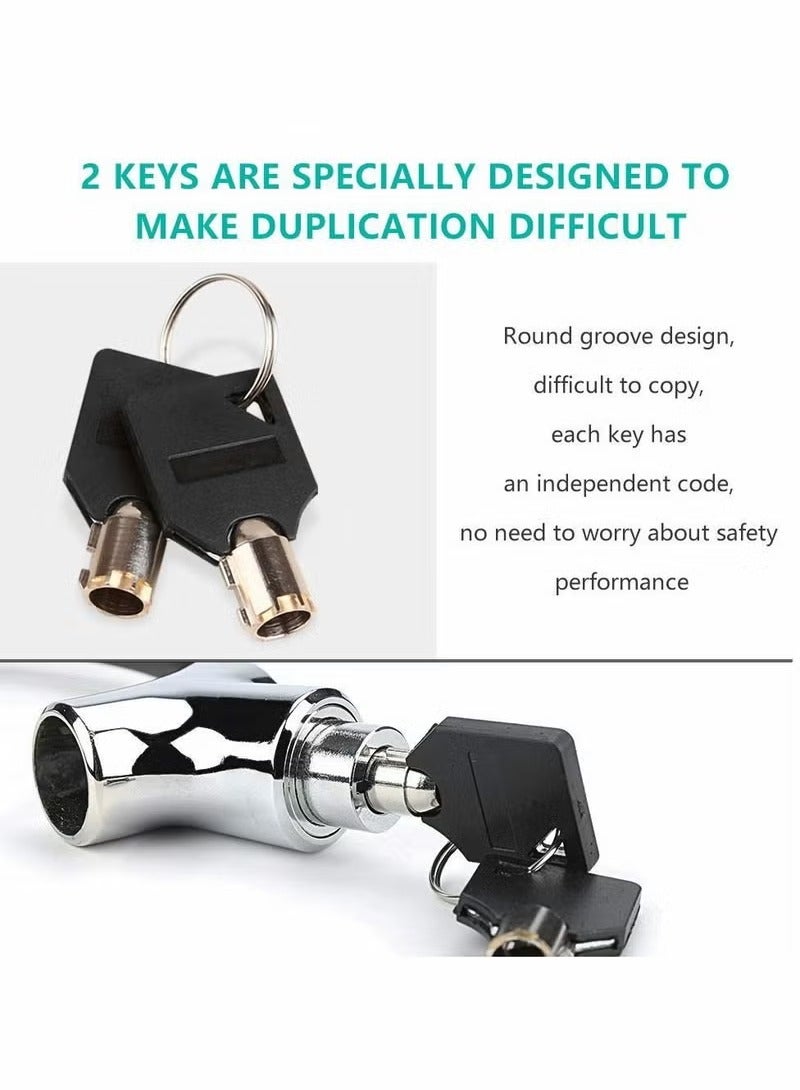 Generic Mini Bike Lock Cable Portable Anti-Theft Bike Bicycle Lock Security Cycling Cable Lock Zinc Alloy Senior Waterproof Travel Luggage Locks Helmet Lock - Image 3