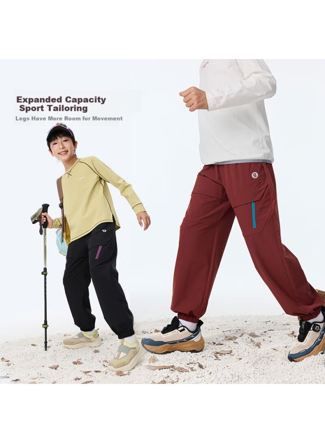 Onmygame Colorful Shell Series Children's Lightweight Outdoor Sports Pants Autumn Season Army Green 120 - Image 3