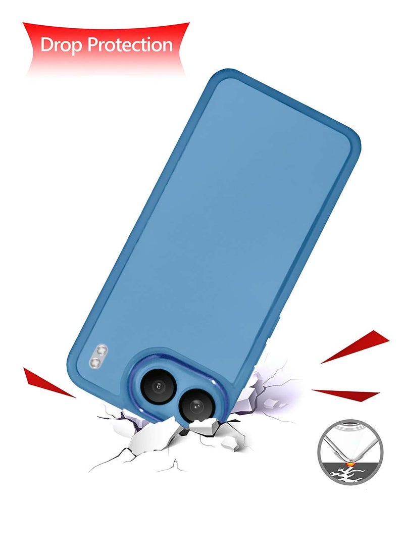 دبليو تيك OnePlus Nord 4 5G 2024 هاتف ناعم شفاف TPU سيليكون رفيع للغاية أنيق مطلي بالكهرباء غطاء العلبة الخلفية للكاميرا - أزرق - Image 3