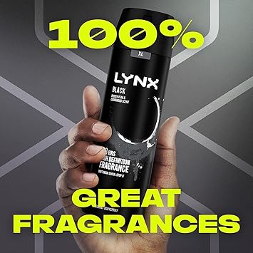 Lynx XL Black 48Hrs High Definition Frozen Pear Cedarwood Scent Deodourant Bodyspray 12 X 200ml - Image 4