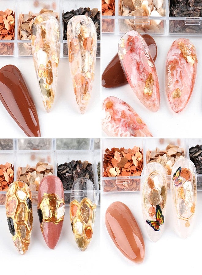 Vezocim Mica Marble Nail Art Decorations, Holographic Japanese Style 3D Acrylic Nails Supplies Design, Mica Nail Art Glitter Slices UV Gel Marble Sequins Accessories for Women Girls Manicure Charms Decoration - Image 3