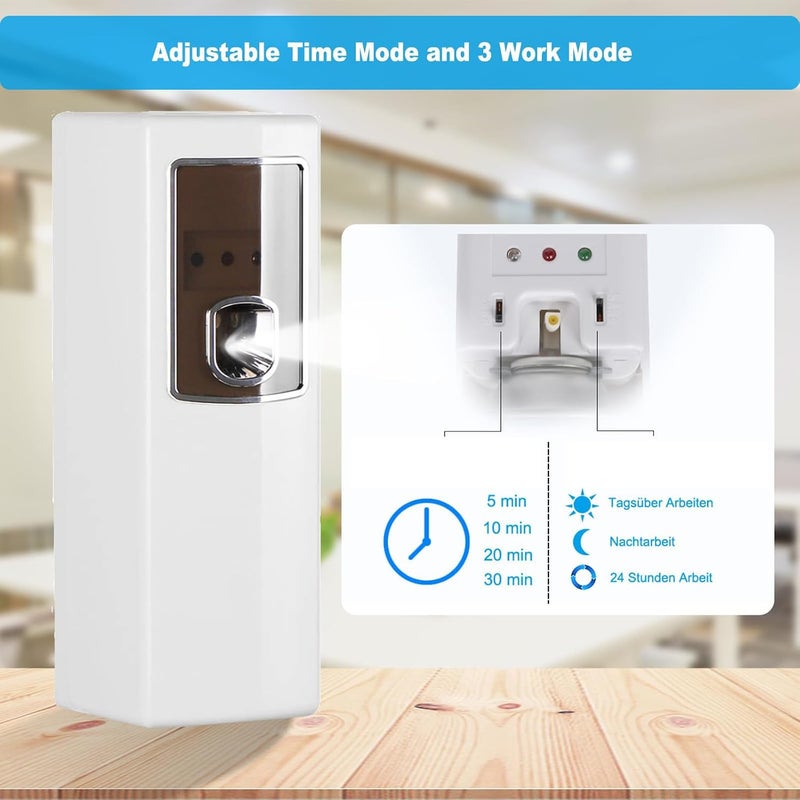 Excefore Automatic Fragrance Dispenser, Wall Mount/Free Standing Commercial, ABS Auto Air Freshener Dispenser Aerosol Spray Perfume Dispenser for Home Room Office Bathroom - Image 4