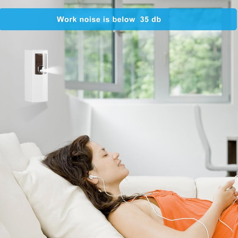 Excefore Automatic Fragrance Dispenser, Wall Mount/Free Standing Commercial, ABS Auto Air Freshener Dispenser Aerosol Spray Perfume Dispenser for Home Room Office Bathroom - Image 2