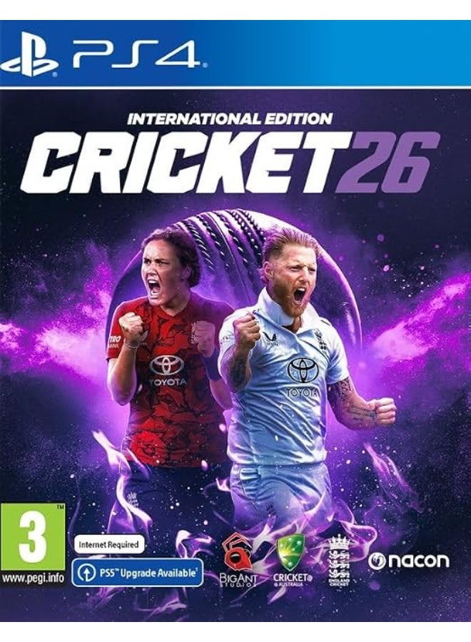 PS4 Cricket 26 International Edition The Official Game of the Ashes for PS4 - PlayStation 4 - New Original - Image 1