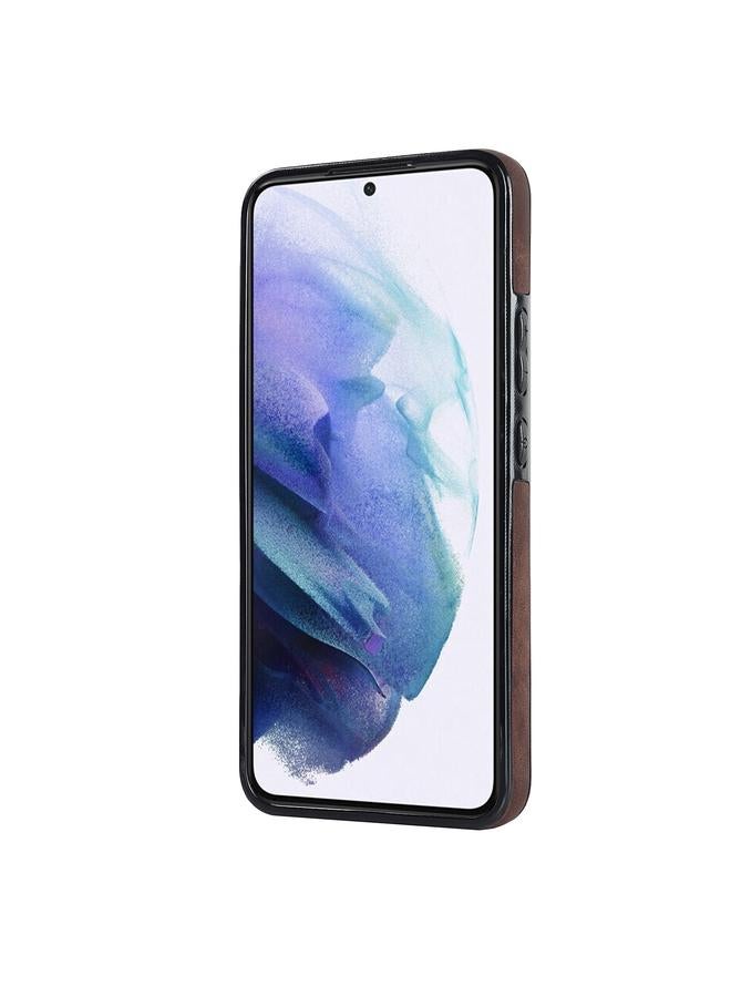 S-TOP Case For Samsung Galaxy S21+ 5G Vintage Patch Leather Phone Case with Ring Holder - Image 2