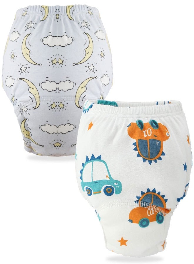 بيمبيكا سروال تدريب الأطفال من بيمبيكا، مصنوع من القطن الناعم، قابل لإعادة الاستخدام، سروال تدريب للأطفال مقاوم للتسرب، ملابس داخلية مبطنة للأطفال لدعم الانتقال إلى استخدام المرحاض بدون حفاضات (مقاس متوسط للأطفال من 12 إلى 18 شهرًا، عبوة من قطعتين). - Image 1