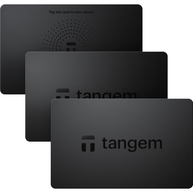 TANGEM Wallet Pack of 3 - Secure Crypto Wallet - Trusted Cold Storage for Bitcoin, Ethereum, NFT's & More Coins - 100% Offline Hardware - Image 1