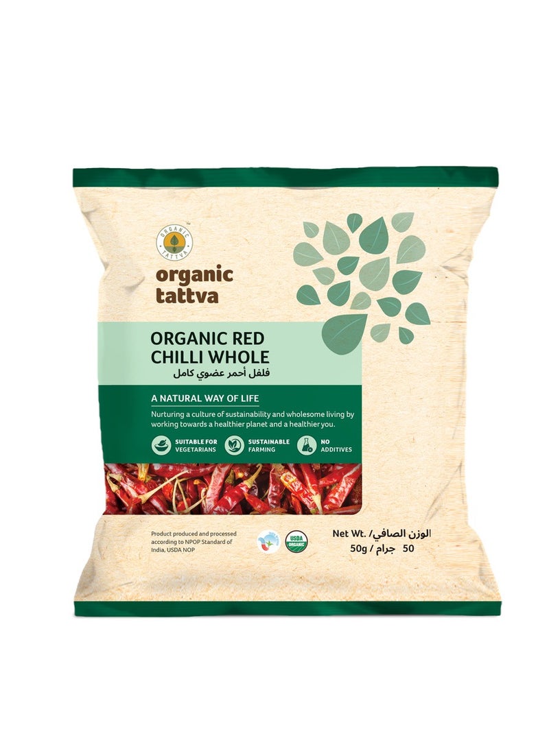 Organic Tattva Organic Red Chilli Whole 50g