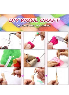 Excefore Needle Felting Kit 109 Pieces Set, Complete Tools and Supplies with Felt Wool 36 Colors, Needle Starter for DIY Craft Animal Home Decoration Birthday Gift  - Image 4