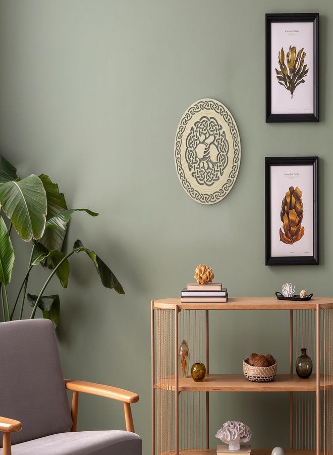 Fourth Level Manufacturing Fourth Level Mfg. Designs Triskele Knot Wooden Wall Art (I Irish Symbols,Celtic Triple Spiral, Celtic Decor, Irish Wall Art, Triple Helix Spiral) Natural Wood - Image 4