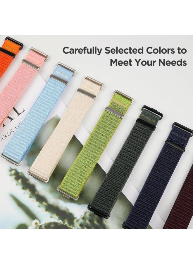 O Ozone For Huawei Watch Fit 3/Fit 4/Fit 4 Pro Watch Strap, Adjustable Nylon Sports Watch Strap Replacement Wristbands for Men & Women- White, Pink - Image 4