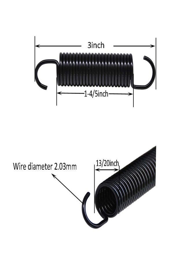 Yoogu 3 inch (Pack of 6) Furniture Replacement Springs for Recliner Couch Sofa Bed Black (23 Turn) - Image 5