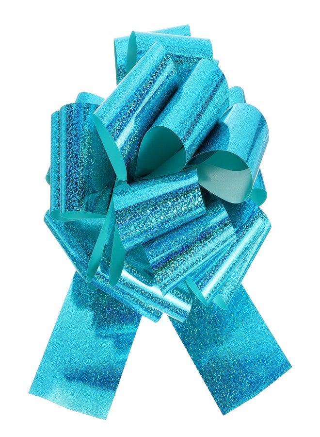 MECCANIXITY 18 Inch Giant Large Pull Bow 1 Pcs Big Glitter Metallic Car Bows Ribbon for Wedding Presents Gift Wrapping Christmas, Green Blue - Image 1