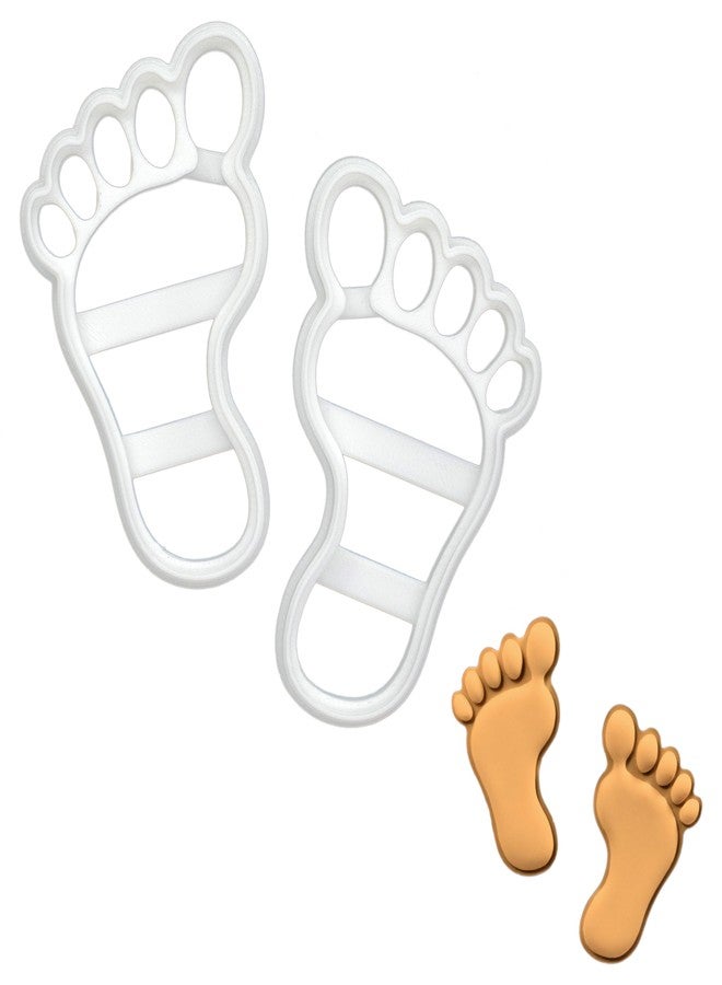 BAKERLOGY Cute Footprints Cookie Cutter - Detailed Biscuit Cutter Design for Baking and Crafts, ideal on fondant, dough, clay - Image 1